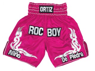 Pantalones boxeo personalizados : KNBXCUST-2041-Rosa